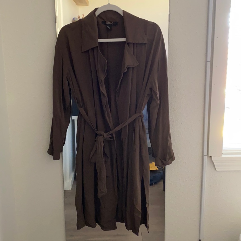 Olive wrap coat